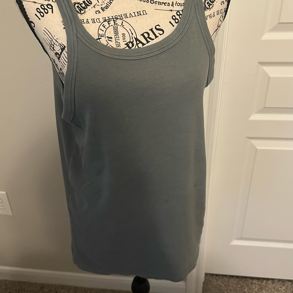 Lucky Brand Gray Tank Top with Sleeveless Design